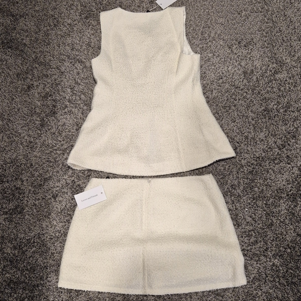 Lovers + Friends White Sleeveless Shirt and Skort set - Picture 8 of 9